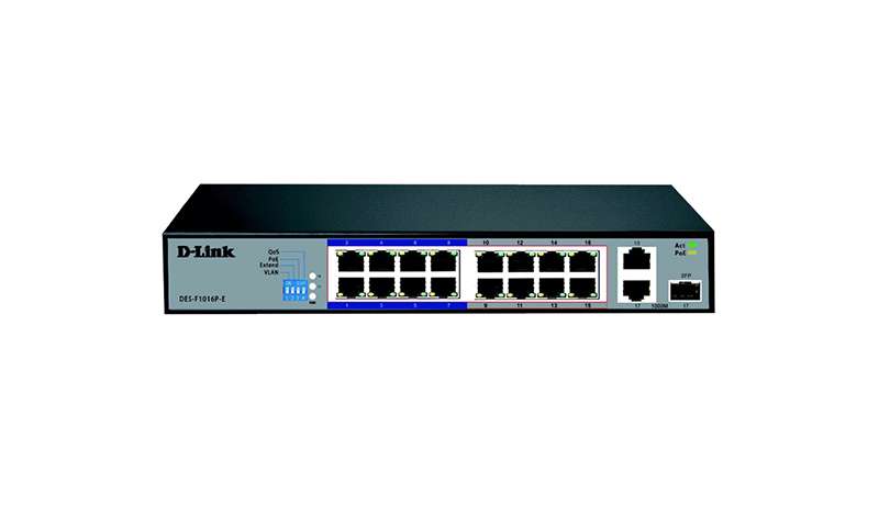 D-Link DES-F1016P-E 16 Ports Fast Ethernet POE switch