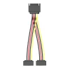 Vention SAT 15P Male to Female Power Splitter Cable 0.15 Meter Black – (KDBBB)