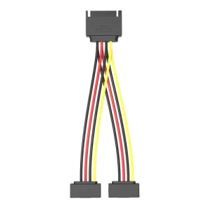 Vention SAT 15P Male to Female Power Splitter Cable 0.15 Meter Black – (KDBBB)