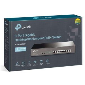 TP-Link TL-SG1008MP 8-Port Gigabit Desktop/Rackmount Switch with 8-Port PoE+