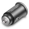Vention Rapid 2-Port Car Charger (PD3.0 + QC3.0) 25W Gray Mini Style Aluminum Alloy Type