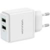 Vention Two-Port USB Wall Charger White (VEN-QC67-UK-W)