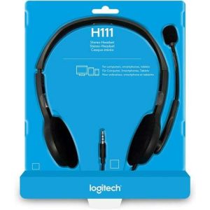 Logitech Stereo Headset H111. Black (3.5 MM JACK) – 981-000593