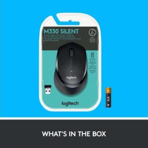 Logitech M330 SILENT PLUS Wireless Mouse- Black