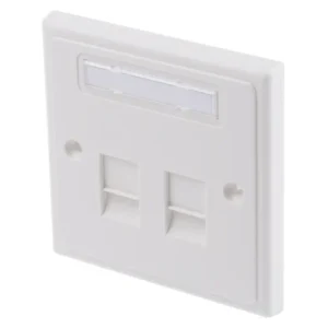 APKR Data Points Faceplate 2 Port White