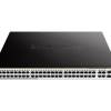 Front view of D-Link DGS-1210-52MP 48-port Gigabit PoE Web Smart Switch with LED indicators