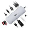 Rapoo Type C 10 in 1 with HDMI, USB 3.0, Type C, RJ45, VGA, Card Reader
