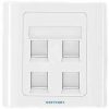 VENTION 4 PORT WALL FACEPLATE WHITE 86 TYPE