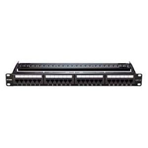 Vention Cat.6 UTP 24 Ports Keystone Patch Panel, Black