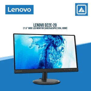 Lenovo D22e-20 21.45" FHD Monitor, Raven Black Color