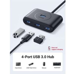 UGREEN 4-Port USB 3.0 Hub with USB-C & USB-A 2-in-1 interface 1M Black - CR113