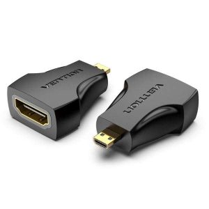 Vention Micro HDMI Male to HDMI Female Adapter Black - VEN AITB0