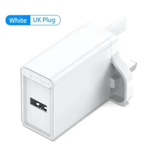 1-port USB Wall Charger(12W) UK-Plug White - VEN FAAW0-UK
