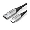 USB 2.0 A Male to C Male Cable 1M Black PVC Type - VEN COKBF