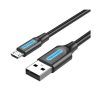 USB 2.0 A Male to Micro-B Male Cable 1M Black PVC Type - VEN COLBF