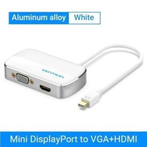 Vention MINI DisplayPort to HDMI/VGA Converter 0.15M White - VEN-HBBWB