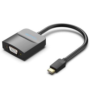 Vention Type-C to VGA Adapter 0.15M Black ABS Type - VEN TDDBB