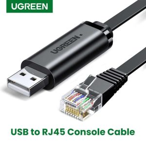 UGREEN USB-A to RJ45 Console Cable 1.5m (Black) - CM204