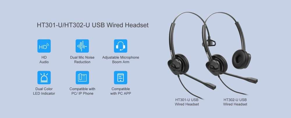 Elevate Your Communication with Fanvil HT302-U and HT301-U USB Headsets