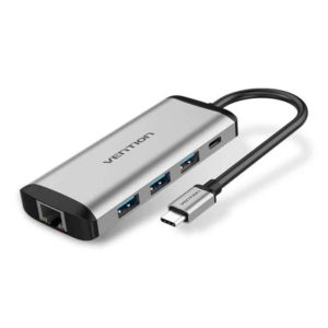 Dimensions: 120mm x 40mm x 12mm (4.72in x 1.57in x 0.47in) Weight: 70g (2.47oz) Material: Aluminum alloy Color: Gray HDMI: 4K@30Hz (3840×2160), 1080P@60Hz (1920×1080) VGA: 1080P@60Hz (1920×1080) Gigabit Ethernet: 10/100/1000Mbps SD card slot: Supports SD, SDHC, SDXC, MMC, RS-MMC microSD card slot: Supports microSD, microSDHC, microSDXC USB Type-C (power delivery): Up to 87W (20V/5A)