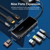 Vention Multi-function USB-C to HDMI/USB-C Gen 1/USB 3.0/USB 2.0*2/RJ45/SD/TF/PD Docking Station