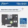 Brother laminated 9mm TZe-s121 black on clear Label Catridge Compatible