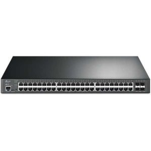 TP-Link 48-Port 10/100/1000Mbps JetStream Gigabit L2+ Managed Switch with 48-Port PoE+ and 4-Port 10GE SFP+ Slots - TL-SG3452XP