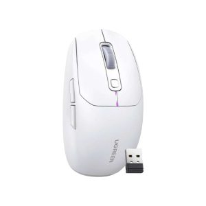 UGREEN Lightweight Wireless & Bluetooth Gaming Rechargeable Mouse - White - MU103