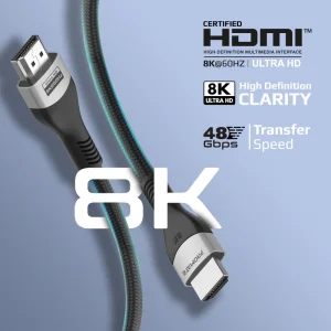 Promate Ultra High-Speed 8K@60Hz HDMI 2.1 Cable, 3M Cable Length