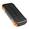 Promate 10000mAh Waterproof Solar PowerBank with 18W USB-C PD, Dual USB-A Port, 10W Wireless Charging and LED Flash