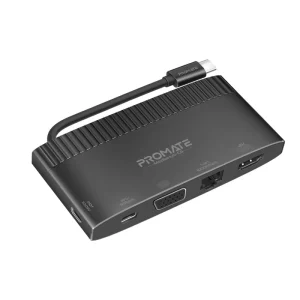 Promate 6 in 1 Super Speed USB-C Media Hub with 100W Power Delivery • 4K HDMI