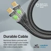 Promate 60W Power Delivery Ultra-Fast USB-C Transparent Cable with LED, 1.2m Cable Length-TRANSLINE-CC.WHITE
