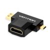 Vention Mini HDMI – Micro HDMI Male To HDMI Female Adapter(Black