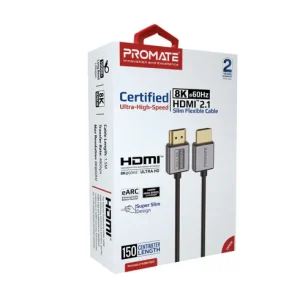 Promate 8K@60Hz Ultra High-Speed HDMI 2.1 Cable (PRIMELINK8K-150) - 8K@60Hz High-Definition, 1.5M Cable Length