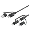 Promate 6-in-1 Hybrid Multi-Connector Cable for Charging & Data Transfer