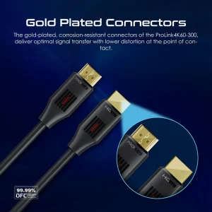 Promate HDMI (Male)-HDMI(Male) cable with 3D,4K@60Hz Ultra HD & Ethernet Support, 3M length