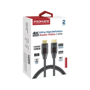 Promate HDMI (Male)-HDMI(Male) cable with 3D,4K@60Hz Ultra HD & Ethernet Support, 20M length