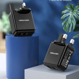 Vention VEN-QC67-UK-B Two-Port USB (A+C) Wall Charger (18W/20W)