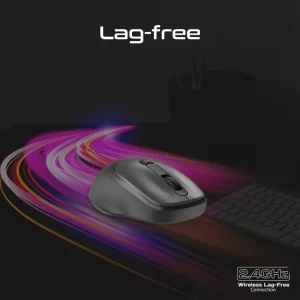 Promate 2.4GHz Ergonomic 2200 DPI Silent Click Wireless Mouse