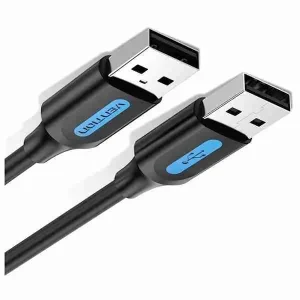 The Vention USB 2.0 A Male to A Male Cable, 1.5 meters, black PVC type (model number VEN COJBG) is a high-quality cable designed to connect devices with USB Type-A ports. It features a 1.5-meter length, providing ample flexibility and reach for connecting devices. The cable is built with a black PVC (Polyvinyl Chloride) jacket, which offers durability and protection. The PVC jacket helps prevent damage from external factors and provides a reliable connection between devices. With USB 2.0 technology, the cable supports data transfer rates of up to 480 Mbps, making it suitable for a variety of USB peripherals. It allows for fast and efficient data transmission, making it ideal for connecting devices like printers, scanners, external hard drives, and more to your computer or laptop. The cable features Type-A Male connectors on both ends, allowing for a direct device-to-device connection. These connectors are commonly found on most computers, laptops, and USB hubs. The Vention USB 2.0 A Male to A Male Cable, 1.5 meters, black PVC type (VEN COJBG) is designed for plug-and-play functionality, meaning no additional drivers or software are required for installation. Simply connect the cable between your devices, and they should recognize each other for seamless communication. Please note that while this cable offers reliable connectivity and compatibility with USB 2.0 devices, it is not compatible with USB 3.0 or higher. If you require faster data transfer speeds, it’s recommended to consider a USB 3.0 or USB 3.1 cable.