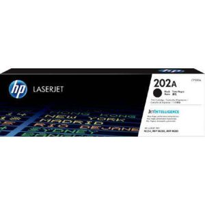 HP 230A Black Original LaserJet Toner Cartridge packaging. Side view of HP 230A Toner Cartridge showing model number W2300A. HP 230A Toner Cartridge installed in an HP Color LaserJet Pro printer. Close-up of the HP 230A Toner Cartridge's JetIntelligence label. HP 230A Toner Cartridge alongside compatible HP Color LaserJet Pro printer models. HP 230A Toner Cartridge box displaying page yield information.