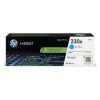 HP 230A Cyan Original LaserJet Toner Cartridge packaging. Side view of HP 230A Cyan Toner Cartridge showing model number W2301A. HP 230A Cyan Toner Cartridge installed in an HP Color LaserJet Pro printer. Close-up of the HP 230A Cyan Toner Cartridge's JetIntelligence label. HP 230A Cyan Toner Cartridge alongside compatible HP Color LaserJet Pro printer models. HP 230A Cyan Toner Cartridge box displaying page yield information.
