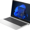 Front view of HP ProBook 450 G10 i7 laptop with 15.6" FHD display Side profile showcasing USB-C and HDMI ports on HP ProBook 450 HP ProBook 450 G10 with backlit keyboard and numeric keypad Top lid view in Pike Silver of HP ProBook 450 G10 Fingerprint reader on HP ProBook 450 G10 for secure access Business environment showcasing HP ProBook 450 G10 in use