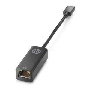 HP USB-C to RJ45 Adapter – Front View HP V7W66AA Adapter – Side Profile HP USB-C Ethernet Adapter – Packaging HP USB-C to RJ45 – Connector Close-up HP V7W66AA Adapter – In Use with Laptop HP USB-C to RJ45 Adapter – Top View