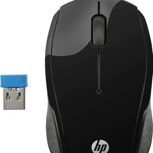 HP Wireless Mouse 200 Black – Top View HP X6W31AA Mouse – Side Profile HP 200 Wireless Mouse – Packaging HP Wireless Mouse 200 – USB Receiver HP 200 Mouse – Ergonomic Design HP Wireless Mouse 200 – Battery Compartment