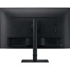 Front view of Samsung ViewFinity S8 32" UHD HDR USB-C Monitor in black. Side profile showcasing the slim design of the Samsung ViewFinity S8 monitor. Back panel displaying USB-C, HDMI, DisplayPort, Ethernet, and USB-A ports on the Samsung ViewFinity S8 monitor. Samsung ViewFinity S8 monitor on a desk setup with dual-screen configuration. Close-up of the ergonomic stand with tilt, swivel, pivot, and height adjustments on the Samsung ViewFinity S8 monitor. Samsung ViewFinity S8 monitor displaying vibrant visuals with DCI-P3 98% color gamut.