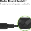 Close-up of USB-C connectors on CBLK2M fast-charge cable