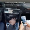 Belkin 37W USB-C car charger black charging two phones