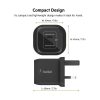 compact black belkin fast wall charger