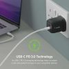 compact black belkin fast wall charger